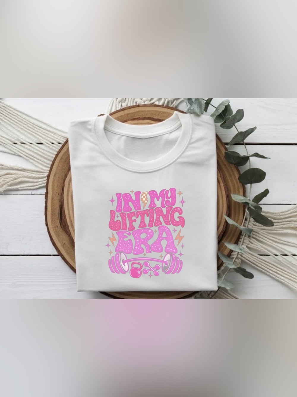 In My Lifting Era Shirt Pink Gym Workout Fitness Graphic Tee